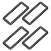 uxcell 4Pcs Metal Rectangle Ring, 2 x 5/8 Inch Metal