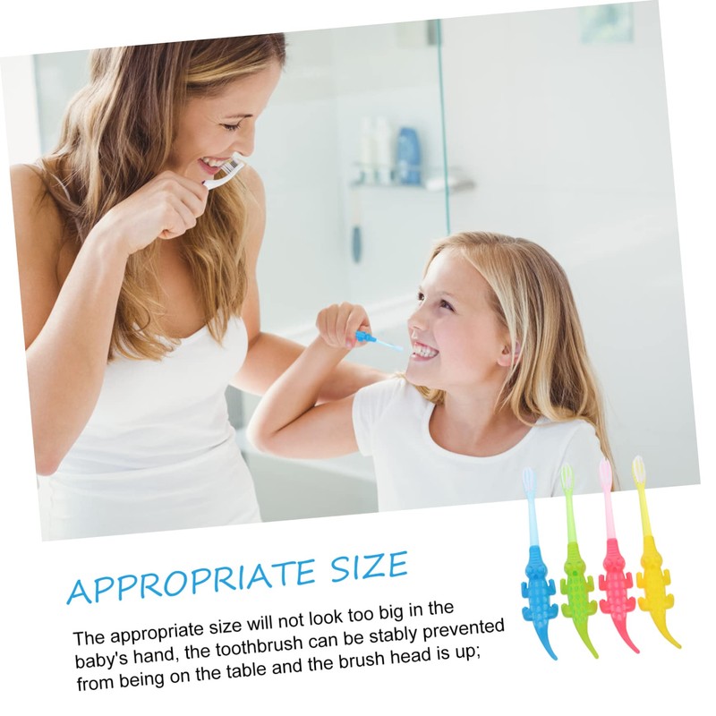 TOVINANNA 3sets Toothbrushes Cartoon Soft Bristles for Years Ergonomic Handle