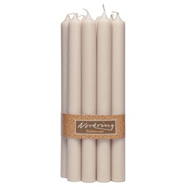 Nordring 8 Taper Candles Rustic Sahara 2.2 x 18 cm High Coloured RAL Certified