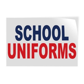 Decal Stickers Multiple Sizes School Uniforms Blue Red Industrial Vinyl Safety Sign Label Education 7x5Inches