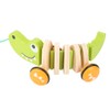 Toddler Child Crocodile Wooden Rope Toy Walk A Long Pull