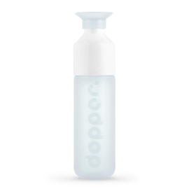 Dopper Original drinking bottle Pure White 450ml - BPA-free bottle, leak-proof, reusable, slim, lightweight - water bottle for sports, fitness, school, outdoor & office