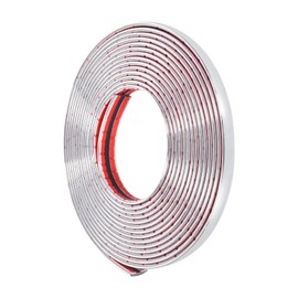 Chrome Trim, Flexible Car DIY Chrome Tape, Car Styling Moulding Strip Trim, Silver Car Van Truck Detail Edging Chrome Protect Sticker, Car Accessories Interior Trim Strips (10mm x 5m)