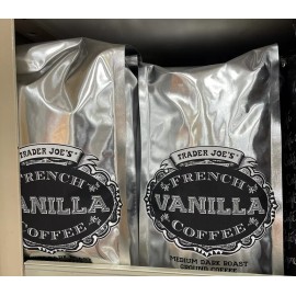 Trader Joe's 2 Packs Trader Joe's French Vanilla Ground Coffee Medium Dark Roast 14 OZ Each