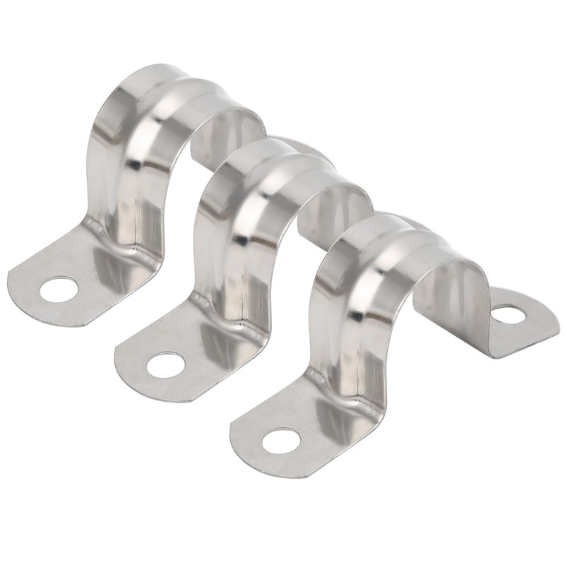 100pcs 25mm U Shaped Saddle Clamp Air Tube Conduit Clips