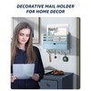 Rebee Vision Rustic Mail Organizer Wall Mounted with Drawer Organizer