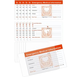Emergency Contact & Medical Info Cards (6-Pack) – Wallet-Sized ICE Cards for Families & Safety