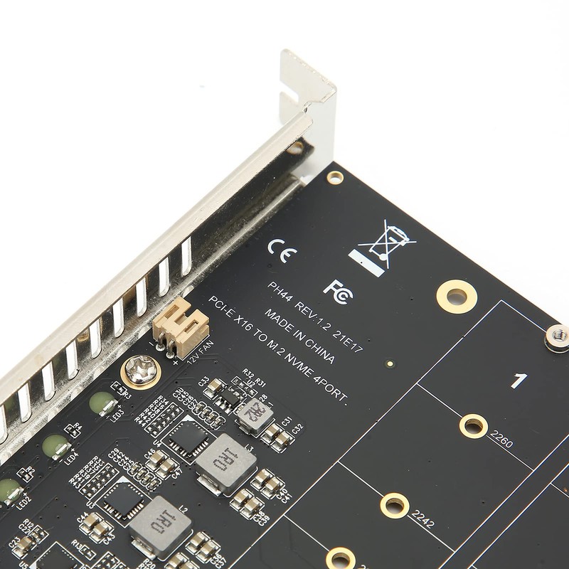 M.2 NVME-PCIE X16 Adapter Card PH44 4 Port M Key
