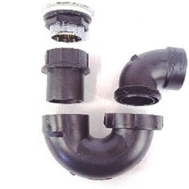 United States HDW P118C Chrome Finish Mobile Home Tub Drain Assembly Kit, Black