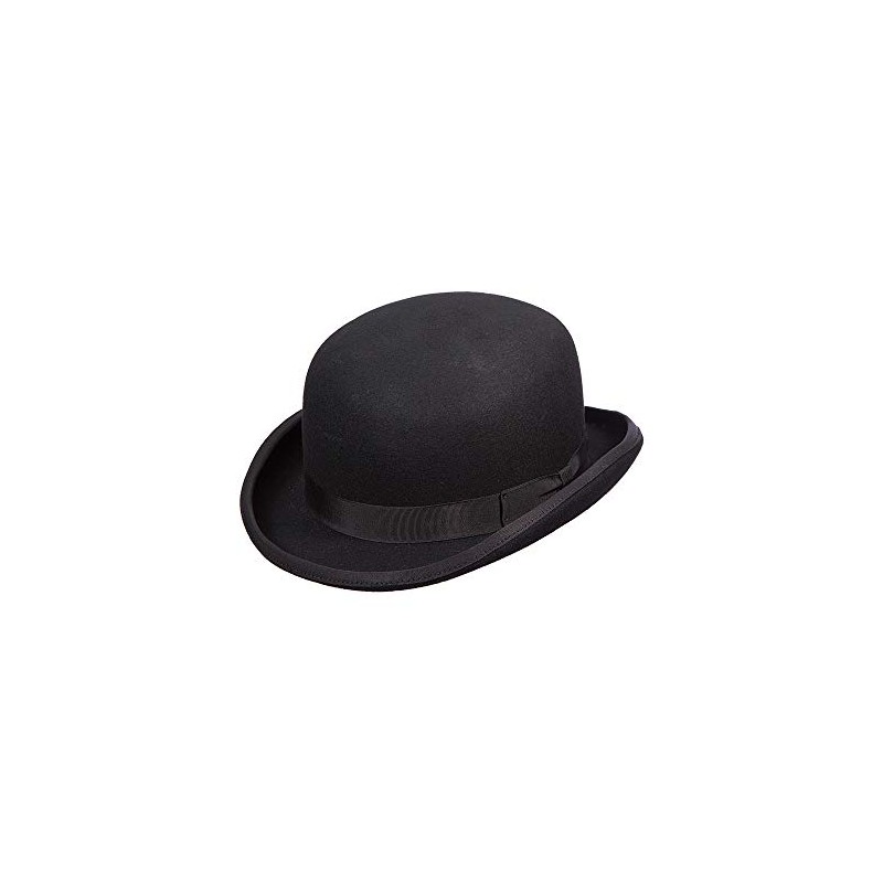 Scala Classico Men's Wool Felt Bowler Hat, Black, Large