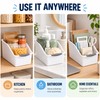 Stackable Storage Organizer Bins, Curved Space-Saving Plastic Storage Boxes for