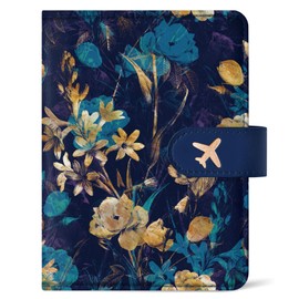 Passport Holder for Travel Essentials, RFID Blocking Leather Cover Wallet with Magnetic Closure, Aesthetic & Cute Passport Book Case for Women and Men - Grace