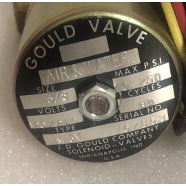 J D GOULD M-3V 3/8 F NPT BRONZE SOLENOID VALVE 120/240 V 60 CYL 3/8  5-125 M PSI