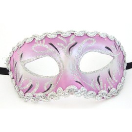 Griffin Trader Venetian Eye Mask Lavendar & Silver Costume Prom Party Mardi Gras