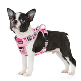 Eyein Dog Harness Medium, Anti Pull Adjustable Heavy Duty Pet Vest Harness with 2 Clips, Easy Control Escape Proof Puppy Harness with Soft Padded Handle Reflective for Outdoor Training Walking, M