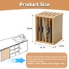 tonchean Wooden Cabinet Tray Dividers 6 Tier Baking Cookie Sheet