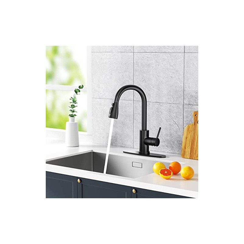Kitchen Faucet with Pull-Down Spray Single Handle high arc Commercial