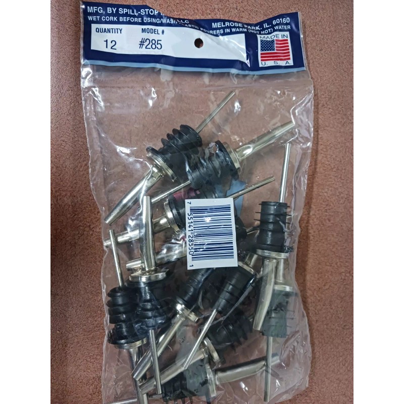 Spill-Stop 285-50 Medium Flow Tapered Liquor Pourer, Chrome