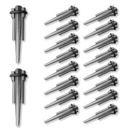 LECEHIVO 18 Pcs Rock Splitting Wedges with Feather Shims, 5/8 Inch Wedge and Shims Set, Heavy Duty Stone Hounding Equipment Rock Splitting Tools for Concrete, Granite, Marble