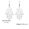 Hamsa Hand of Fatima Hexagram Earrings Star of David Evil