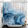 ChloropLastid Blue Marble Shower Curtain Abstract Blue Gold Ombre Marble