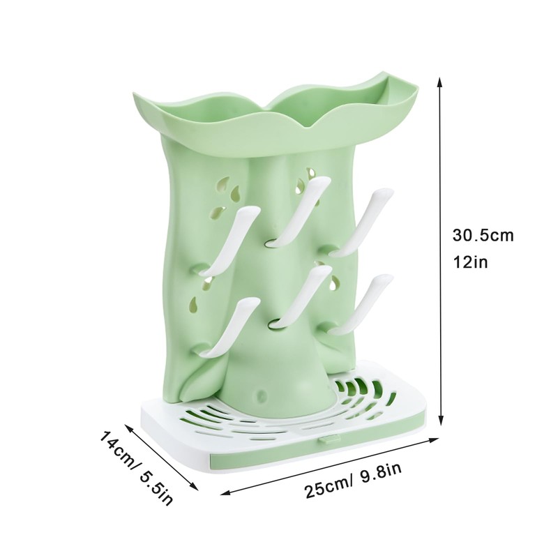 PandaEar Baby Bottle Drying Rack, Countertop Vertical Rack Detachable Travel