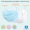 Dynarex Disposable Kids Face Masks, Elastic Ear Loops with Nose
