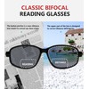 Eyekepper Bifocal Reading Sunglasses with Metalless Screwless Spring Hinges Clear