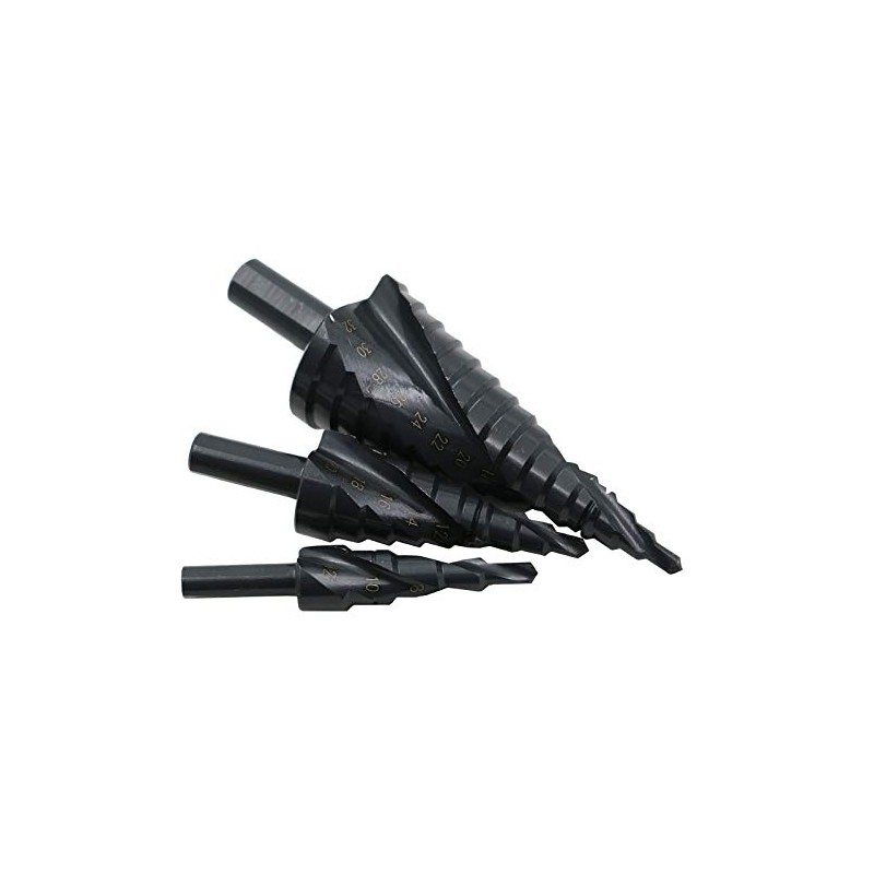 Mengshen HSS High Speed Steel Step Drill Bit 3-Piece Set