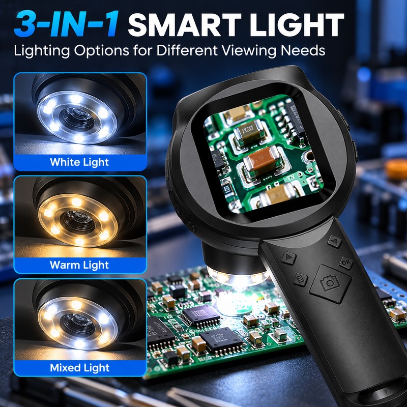 Handheld Digital Microscope for Inspection – 100X Magnification with 2.8-Inch