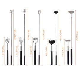 5PCS Telescopic Back Scratcher, Extendable Back Scratcher with Rubber Grip Handle and Bear Claw, Eagle Claw, Backs Scratchers for Men Women Kid Adults