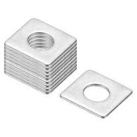 PATIKIL M5x12x1mm Square Washers, 24pcs Square Plate Washers Square Strut Washer Bearing Plate 304 Stainless Steel Flat Pad Spacer Hardware Fastener Nut Bolt Gasket
