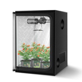 MELONFARM 2x2 Grow Tent, 24"x24"x32" Grow Tent, Double Transparent Viewing Door Indoor Grow Tent, Growing Tent with High Reflective Mylar & Floor Tray, Plant Tent for Indoor Hydroponics Growing