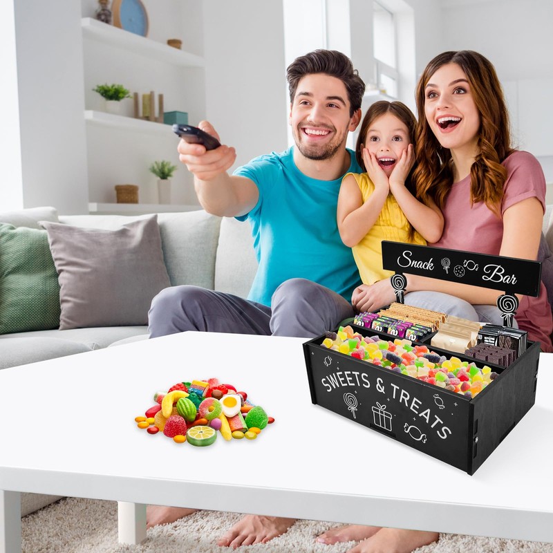 Kuabiz Snack Organizer for Countertop Wooden Snack Bar Container 4