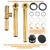 Artiwell 1-1/2" Brass Tubular Bath Drain Kit with Tip-Toe Bath