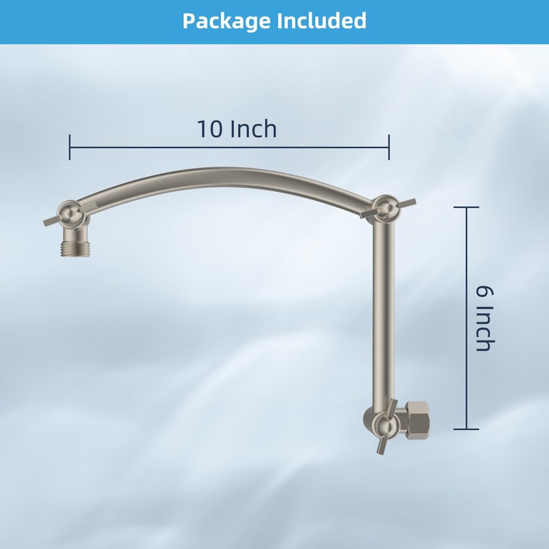 Hibbent All Metal cUPC Certified Rain Shower Head, 12'' High