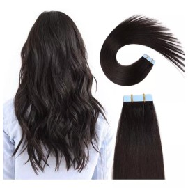 Suyya Extensiones Cabello Natural 20pz Negro Natural 16in 40gr