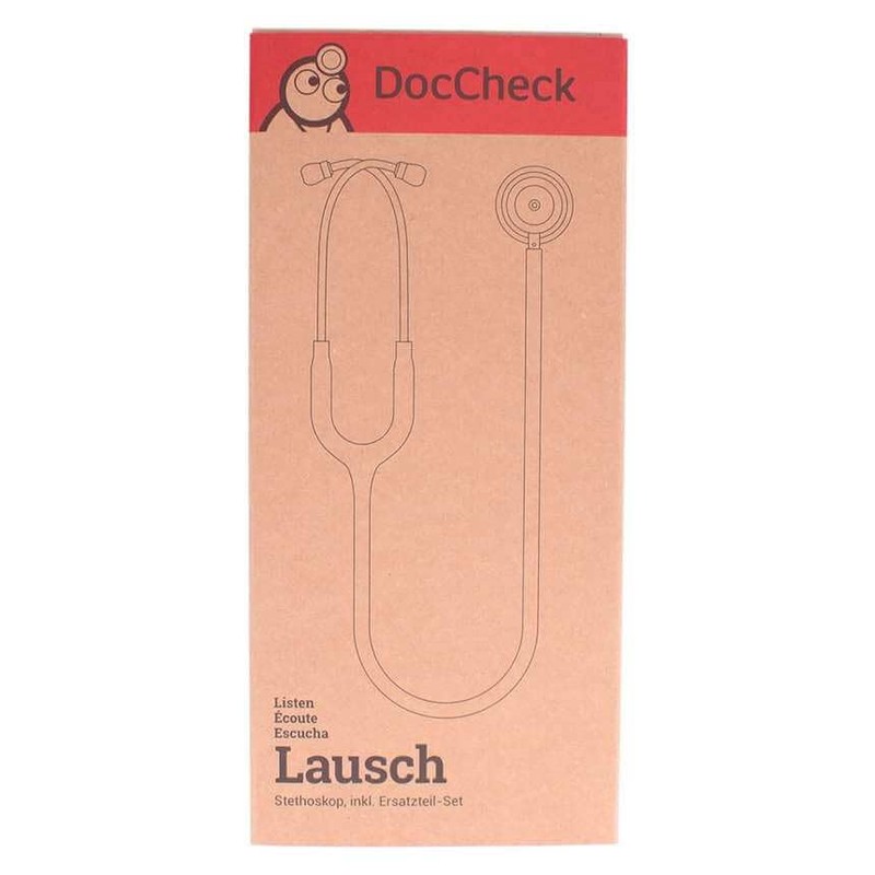 DocCheck "Lausch" Stethoscope - Double Head Chestpiece, Thick-Walled Tubing System,