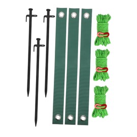IWOWHERO Tree Support Anchor Kit Heavy Duty Metal Stakes Windproof Straps Insulation Tape for Tree Protection