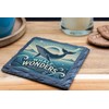 Whale Wonders Slate Drinks Coaster - Nautical Ocean-Themed Decor (slco-ds24-whalerg)