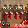 Therwen 4 Pcs Christmas Lantern Stocking Holders Retro Xmas Hooks