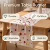 QIANSSE Floral Table Runner Spring Pink Table Decor