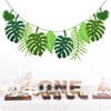 Pack of 2 Tropical Leaves Garland, Tropical Leaf Banner Garland,