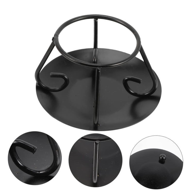 Mobestech Pot Holder Bracket Cast Iron Trivet Stand for Desktop
