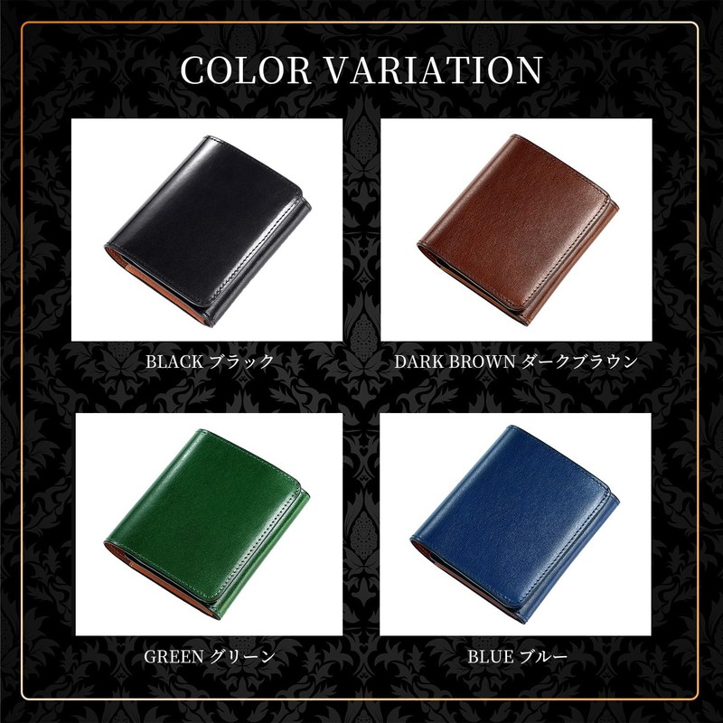 Fabrizio Men's Women's Bifold Coin Purse, Mini Wallet, Small, Thin,