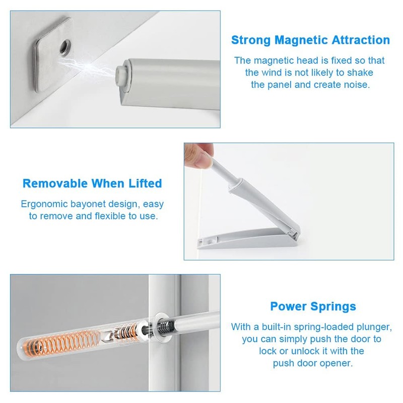zalati Push Latches Push to Open Quiet Closers for Cabinet