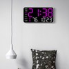 AIXXCUVQ LED Digital Alarm Clock with Voice Control Features Table