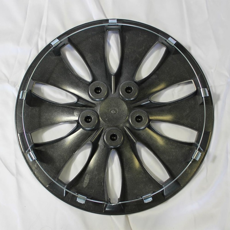 Brighter Design Set of 4 16" Push-on Silver Hubcaps for