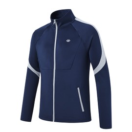 MoFiz Men's Running Tracksuits Set Full Zip Casual Sports Jogging Gym Athletic Sweat-Suit Sportswear Set with Zip Pockets Navy-grey Tag US XL=EU 2XL