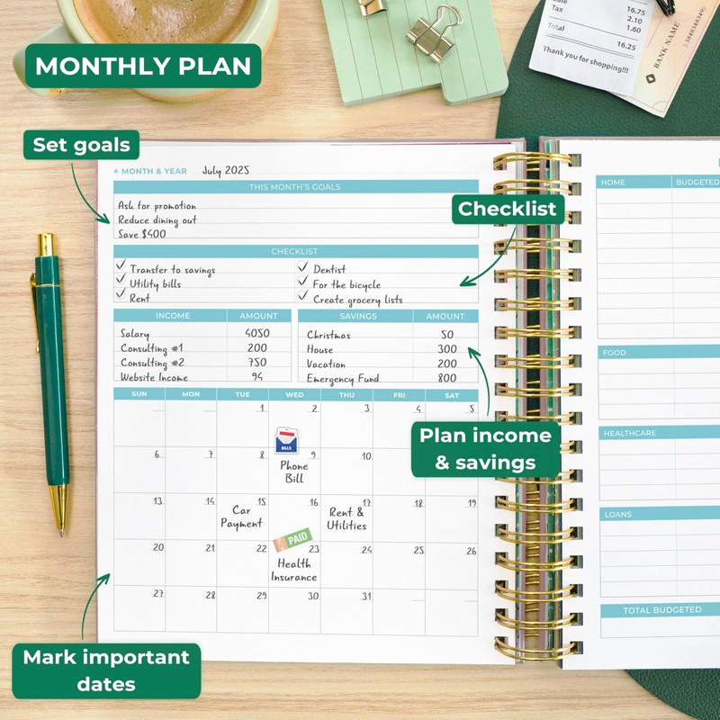 Clever Fox Budget Planner & Monthly Bill Organizer With Pockets.